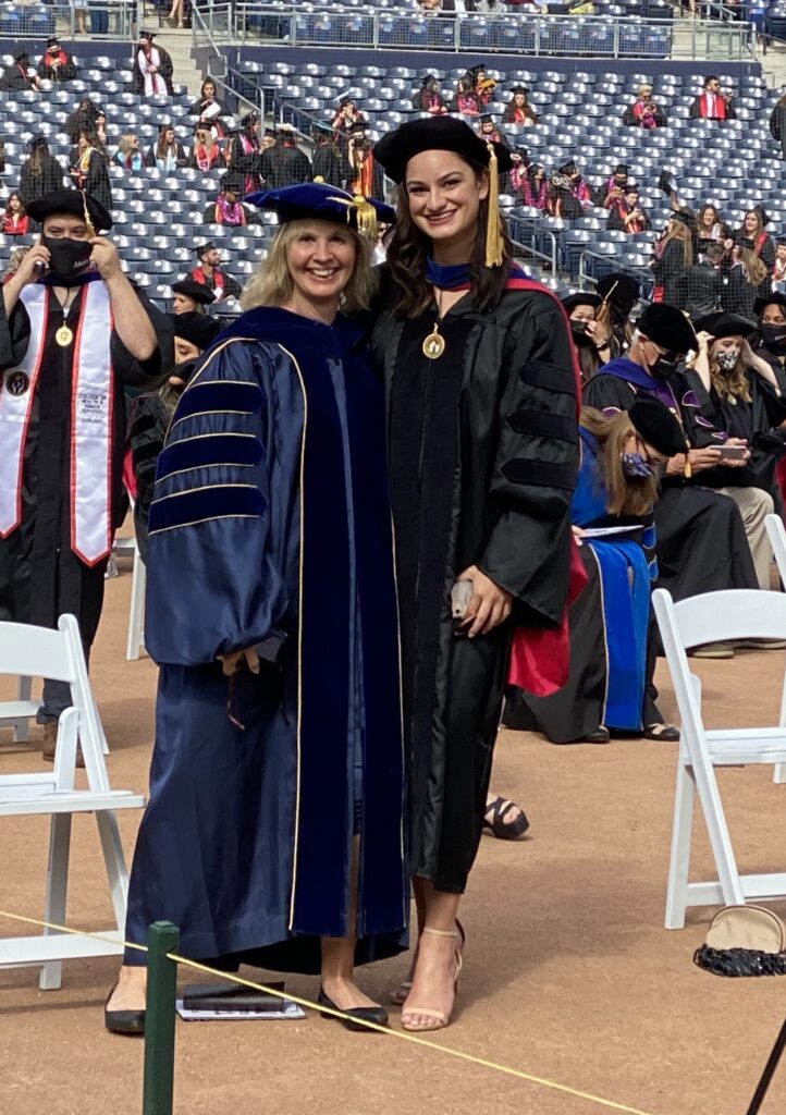 Dr. Brittany Lee standing with Dr. Emmorey
